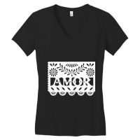 Womens Amor Latinx Latina Proud Gift For Mexican Girlfriend Women's V-neck T-shirt | Artistshot