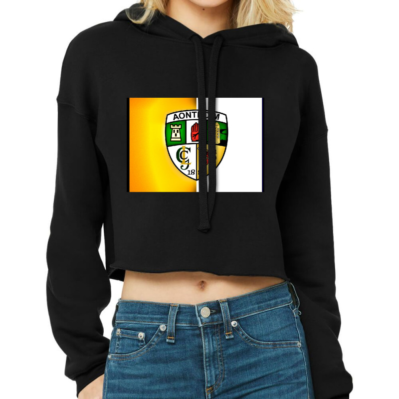 Antrim Gaa Mask Cropped Hoodie by NICHOLASGIBSONN | Artistshot