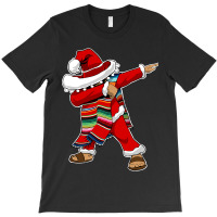 Christmas Sombrero Dabbing Mexican Serape Poncho Santa T-shirt | Artistshot