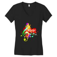 Music Art, Music Teacher, Music Gifts Women's V-neck T-shirt | Artistshot