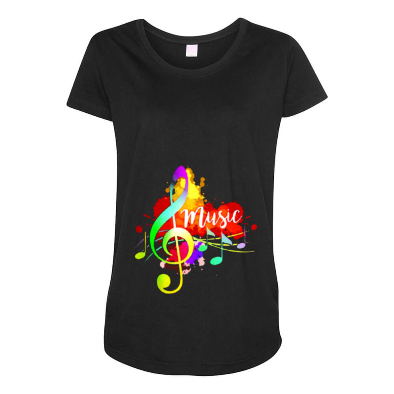 Music Art, Music Teacher, Music Gifts Maternity Scoop Neck T-shirt by amira741 | Artistshot