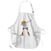 Dabbing Skeleton T  Cowboy Hat Halloween Kids Boys Dab Medium-length Apron | Artistshot