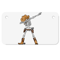 Dabbing Skeleton T  Cowboy Hat Halloween Kids Boys Dab Motorcycle License Plate | Artistshot