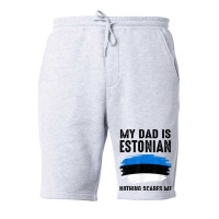 My Dad Is Estonian Estonia Pride Flag Heritage Roots T Shirt Fleece Short | Artistshot