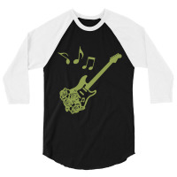 Musical Notes Guitar Musical Music Lover 3/4 Sleeve Shirt | Artistshot