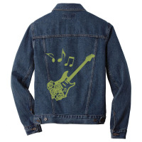 Musical Notes Guitar Musical Music Lover Men Denim Jacket | Artistshot