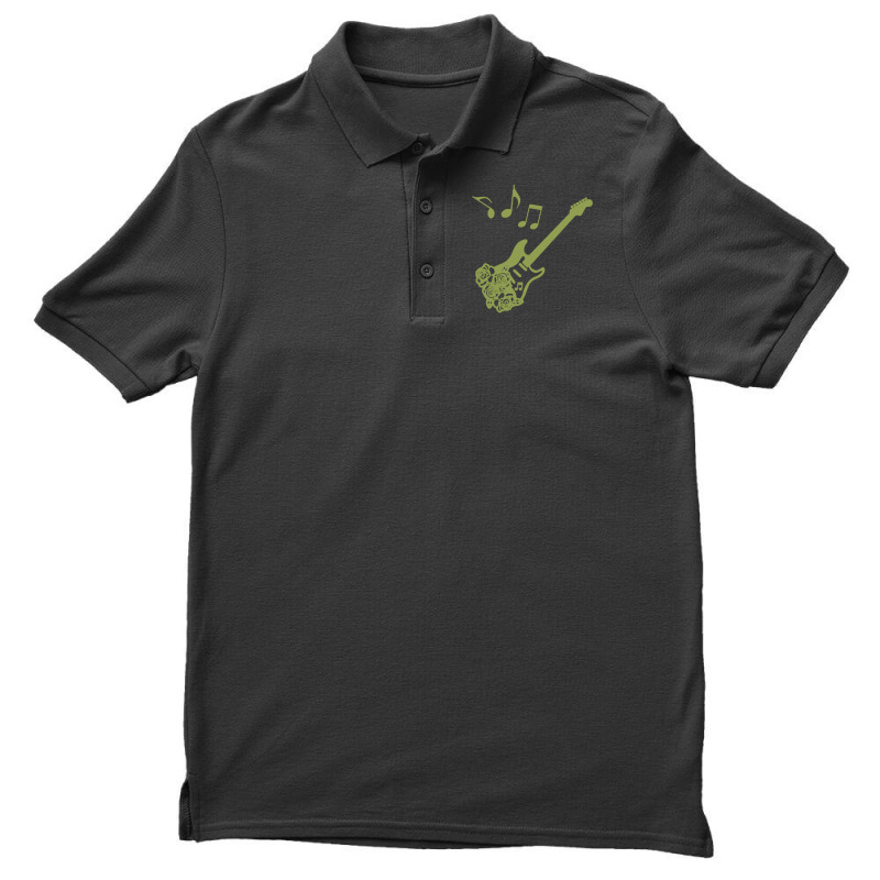 Musical Notes Guitar Musical Music Lover Men's Polo Shirt | Artistshot