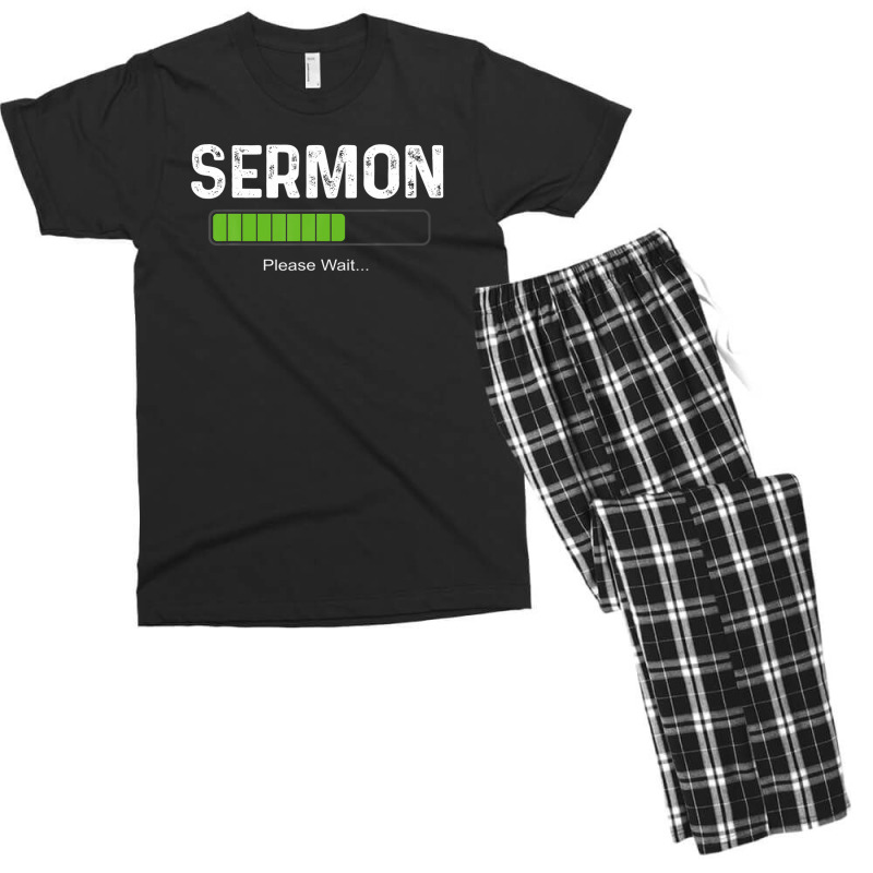 Mens Sermon Loading Funny Pastor Christian Parish Clergy Apparel Men's T-shirt Pajama Set by yruamasannikj | Artistshot