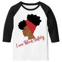 Black History Month Afro Puffs  For Black Women Youth 3/4 Sleeve | Artistshot