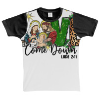 Love Came Down Christian Nativity Scene In Christmas Leopard T Shirt Graphic Youth T-shirt | Artistshot