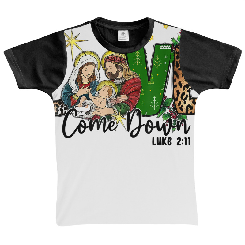 Love Came Down Christian Nativity Scene In Christmas Leopard T Shirt Graphic Youth T-shirt by gehnhe | Artistshot