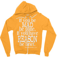 Funny Shakespeare Insult Quote  From Twelfth Night Zipper Hoodie | Artistshot