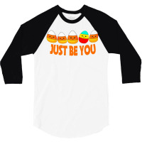 Halloween Be Yourself Be You Candy Corn Premium 3/4 Sleeve Shirt | Artistshot