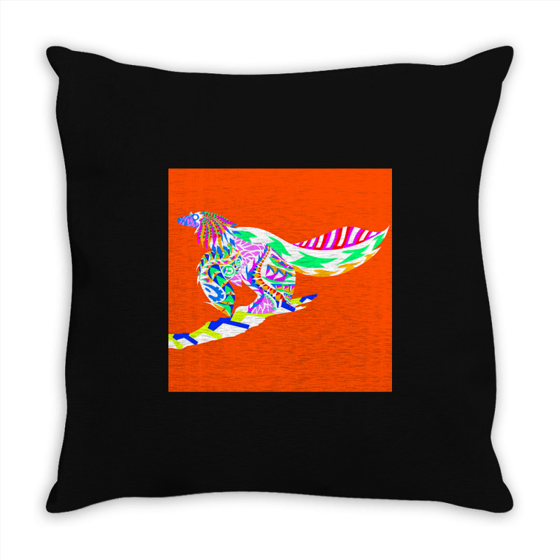 Caihong Juji The Lridiscent Dinosaur Bird Ecopop Throw Pillow | Artistshot