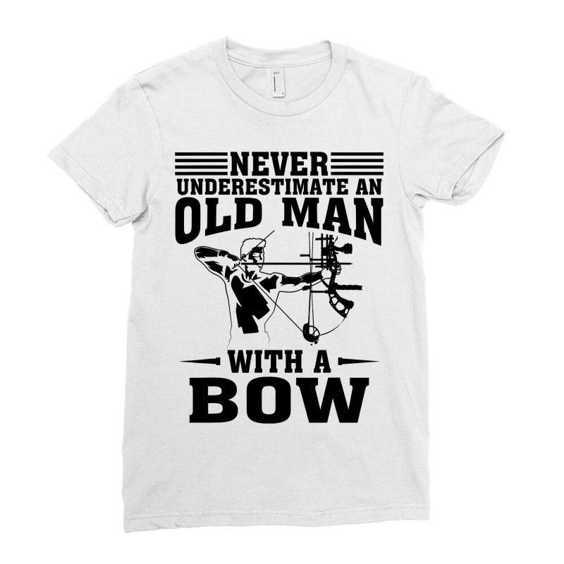 Funny Archery Gift For Deer Bow Hunter Men Grandpa Hunting Ladies Fitted T-Shirt by ScottArtist | Artistshot