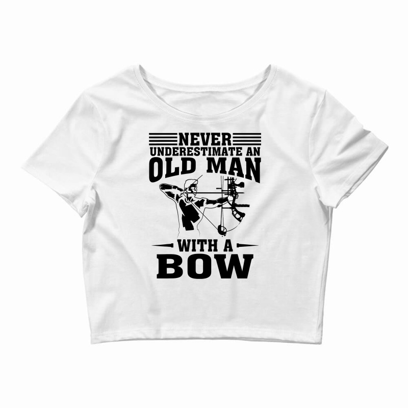 Funny Archery Gift For Deer Bow Hunter Men Grandpa Hunting Crop Top by ScottArtist | Artistshot