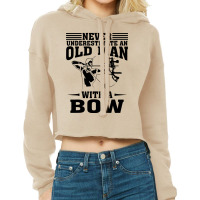 Funny Archery Gift For Deer Bow Hunter Men Grandpa Hunting Cropped Hoodie | Artistshot