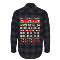 Deck The Halls With Beta Blockers Nurse Ugly Christmas Flannel Shirt | Artistshot