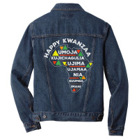 Retro Happy Kwanzaa African Seven Principles Continent Shape T Shirt Men Denim Jacket | Artistshot