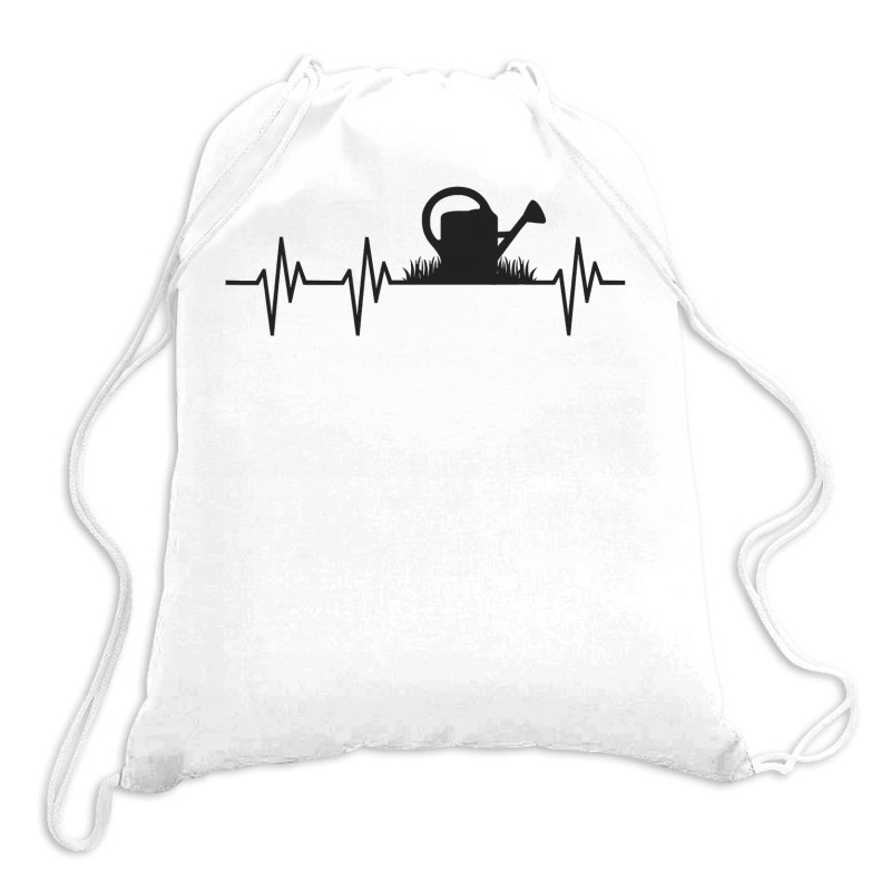 Watering Can Heartbeat Gardening Gardener T  Gift Light Drawstring Bags | Artistshot