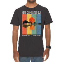 Hot Trend Here Comes The Sun And I Say It's Alright Guitar Vintage T-shirt | Artistshot