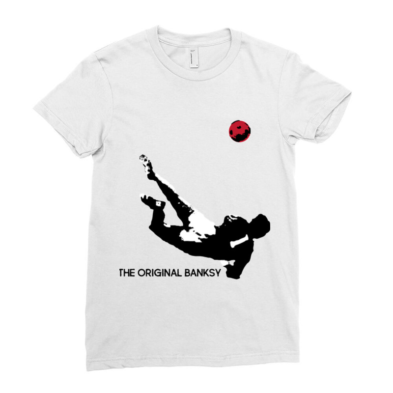 The Original Banksy, England Goalkeeper Gordon Banks  1966 And 1970 Wo Ladies Fitted T-shirt | Artistshot