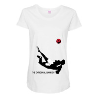 The Original Banksy, England Goalkeeper Gordon Banks  1966 And 1970 Wo Maternity Scoop Neck T-shirt | Artistshot