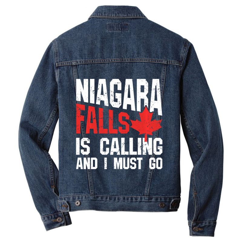 Trending Niagara Falls Is Calling And I Must Men Denim Jacket by fenderbendable | Artistshot