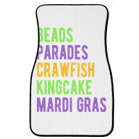 Beads, Parades, Crawfish, Kingcake, Mardi Gras Front Car Mat | Artistshot