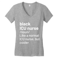 Black Icu Nurse Definition Women's V-neck T-shirt | Artistshot