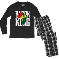 Black King  For Boys Men History Month Africa Tribal Men's Long Sleeve Pajama Set | Artistshot