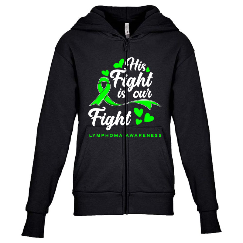 Hot Trend His Fight Is Our Fight Non-hodgkin Lymphoma Awareness Youth Zipper Hoodie | Artistshot