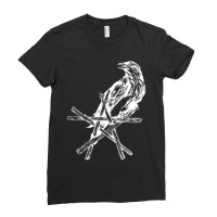 Limited Edition Crow Star Raven Pentacle Pentagram Wicca Witchcraf Ladies Fitted T-shirt | Artistshot