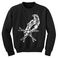 Limited Edition Crow Star Raven Pentacle Pentagram Wicca Witchcraf Youth Sweatshirt | Artistshot