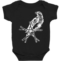 Limited Edition Crow Star Raven Pentacle Pentagram Wicca Witchcraf Baby Bodysuit | Artistshot