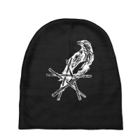 Limited Edition Crow Star Raven Pentacle Pentagram Wicca Witchcraf Baby Beanies | Artistshot