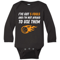 Funny Basketball  5 Fouls Long Sleeve Baby Bodysuit | Artistshot