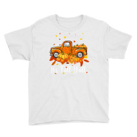 Women It S Fall Y All Pumpkin Truck Autumn Tree Hello Fall Youth Tee | Artistshot