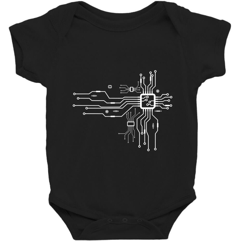 Cpu Heart Chipset Board Electrical Electronic Engineer Baby Bodysuit by Aliceartist | Artistshot