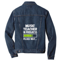 Music Teacher In Progress Please Wait Future Music 1 Men Denim Jacket | Artistshot