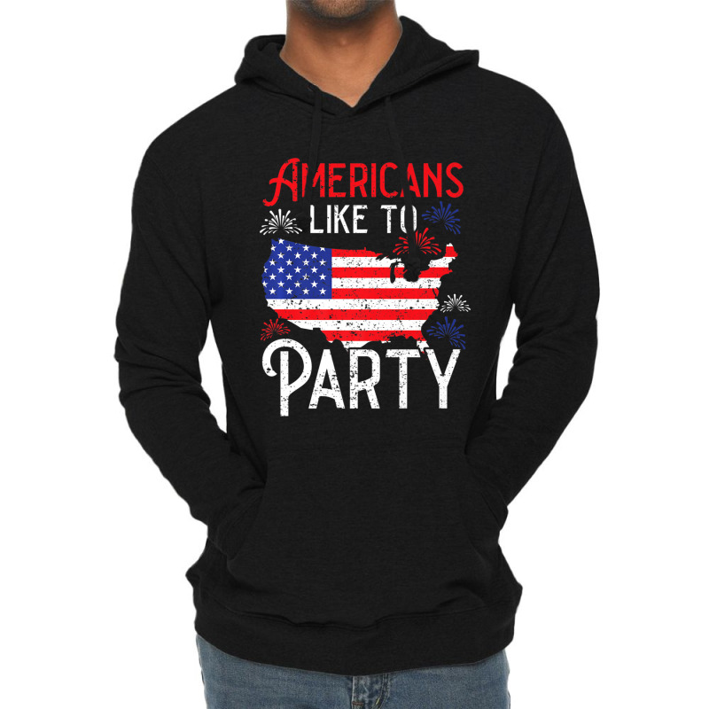 Trending Americans Like To Party America Usa Patriotic Lightweight Hoodie by degreesgunner | Artistshot