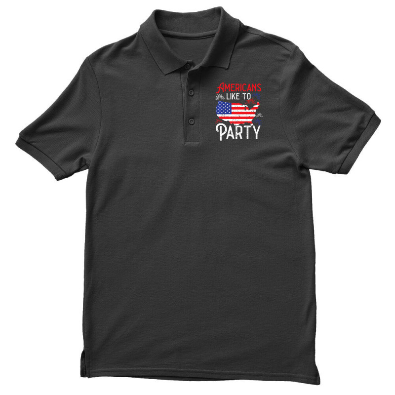 Trending Americans Like To Party America Usa Patriotic Men's Polo Shirt by degreesgunner | Artistshot