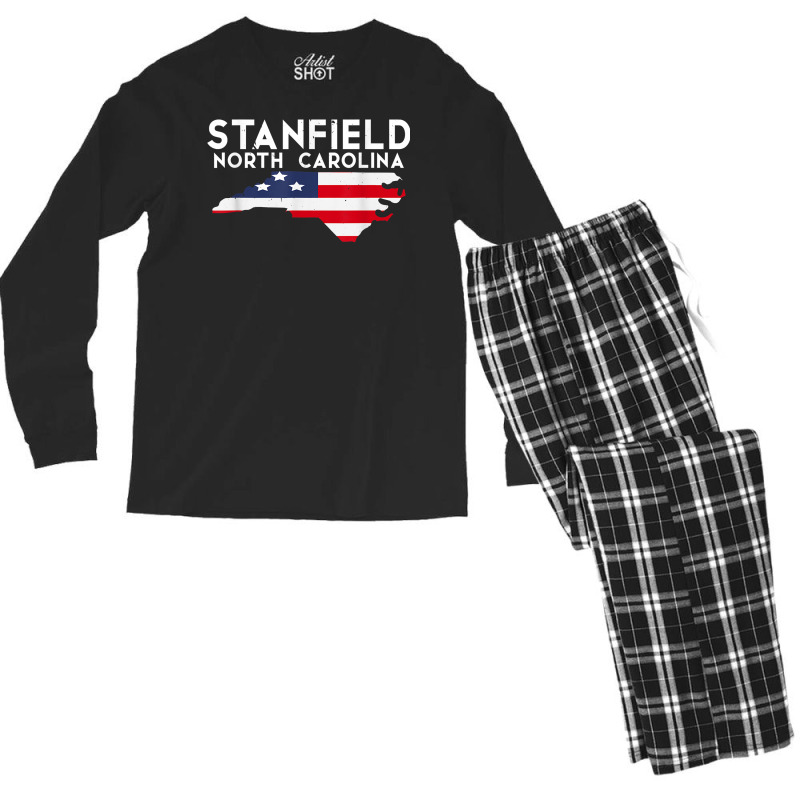 Stanfield North Carolina Usa State America Travel T Shirt Men's Long Sleeve Pajama Set by alicakarste3vs | Artistshot