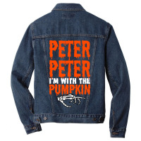 Peter I M With The Pumpkin Halloween Costume Couple Men Denim Jacket | Artistshot