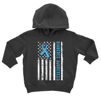 T1d Blue Ribbon Usa Flag Type 1 Diabetes Awareness Month T Shirt Toddler Hoodie | Artistshot