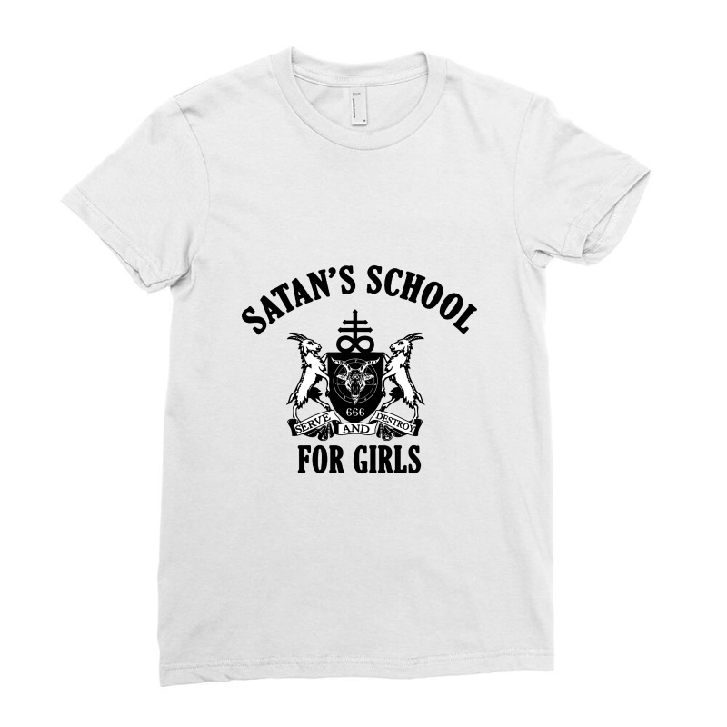 Satan's School For Girls   Satanism Ladies Fitted T-Shirt by curutputihgot | Artistshot