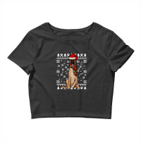 Belgian Malinoi Dog Santa Hat Xmas 1 Crop Top | Artistshot