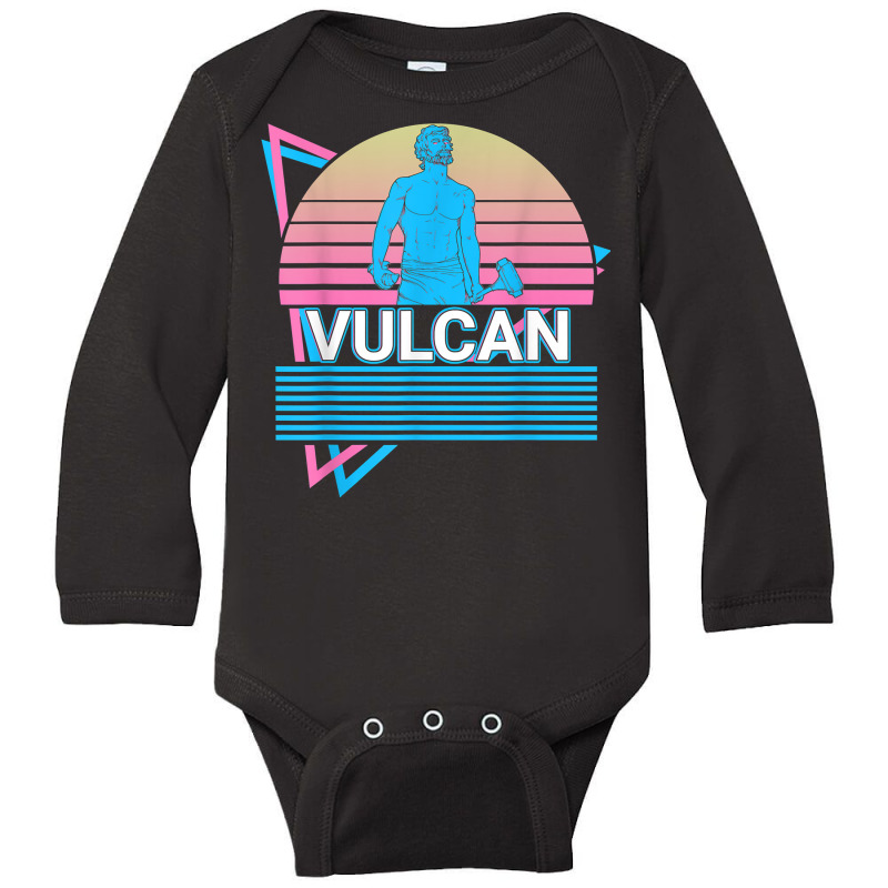 Vulcan God Of Fire And The Forge Roman Mythology Retro T Shirt Long Sleeve Baby Bodysuit by rennambka | Artistshot