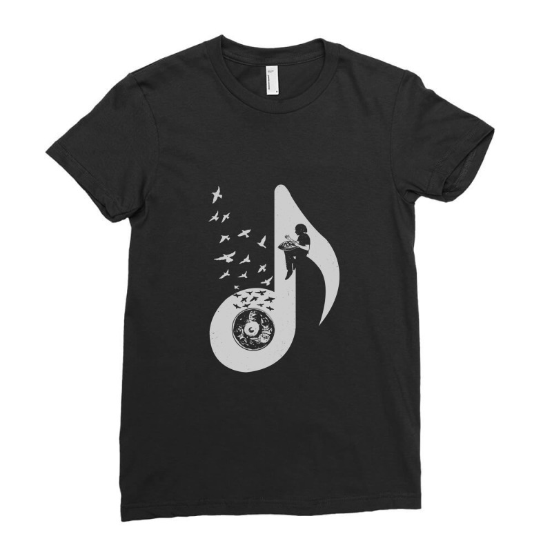 Musical Note - Hang Drum Ladies Fitted T-Shirt by MaryBirdsell | Artistshot