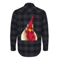 Chicken Face With Staring Eyes, Comb & Wattles Flannel Shirt | Artistshot